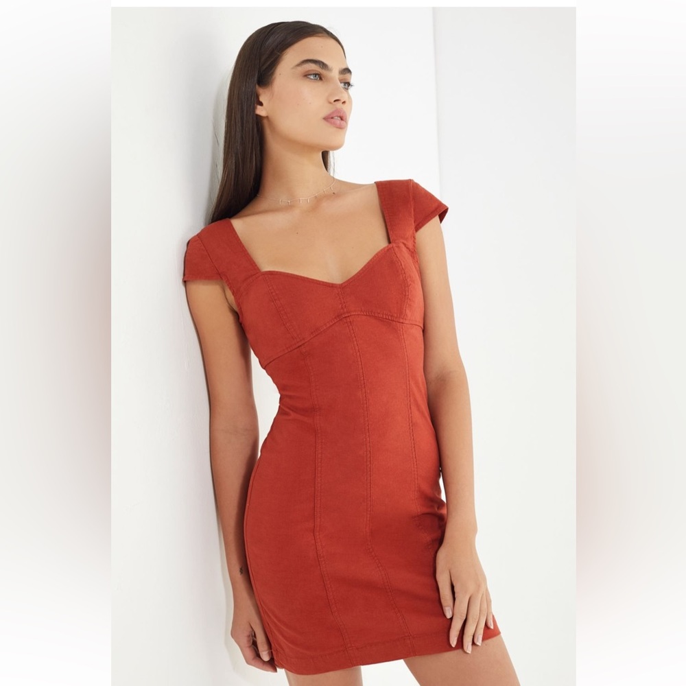 Urban Outfitters Eye of The Tiger Bustier Mini Dress